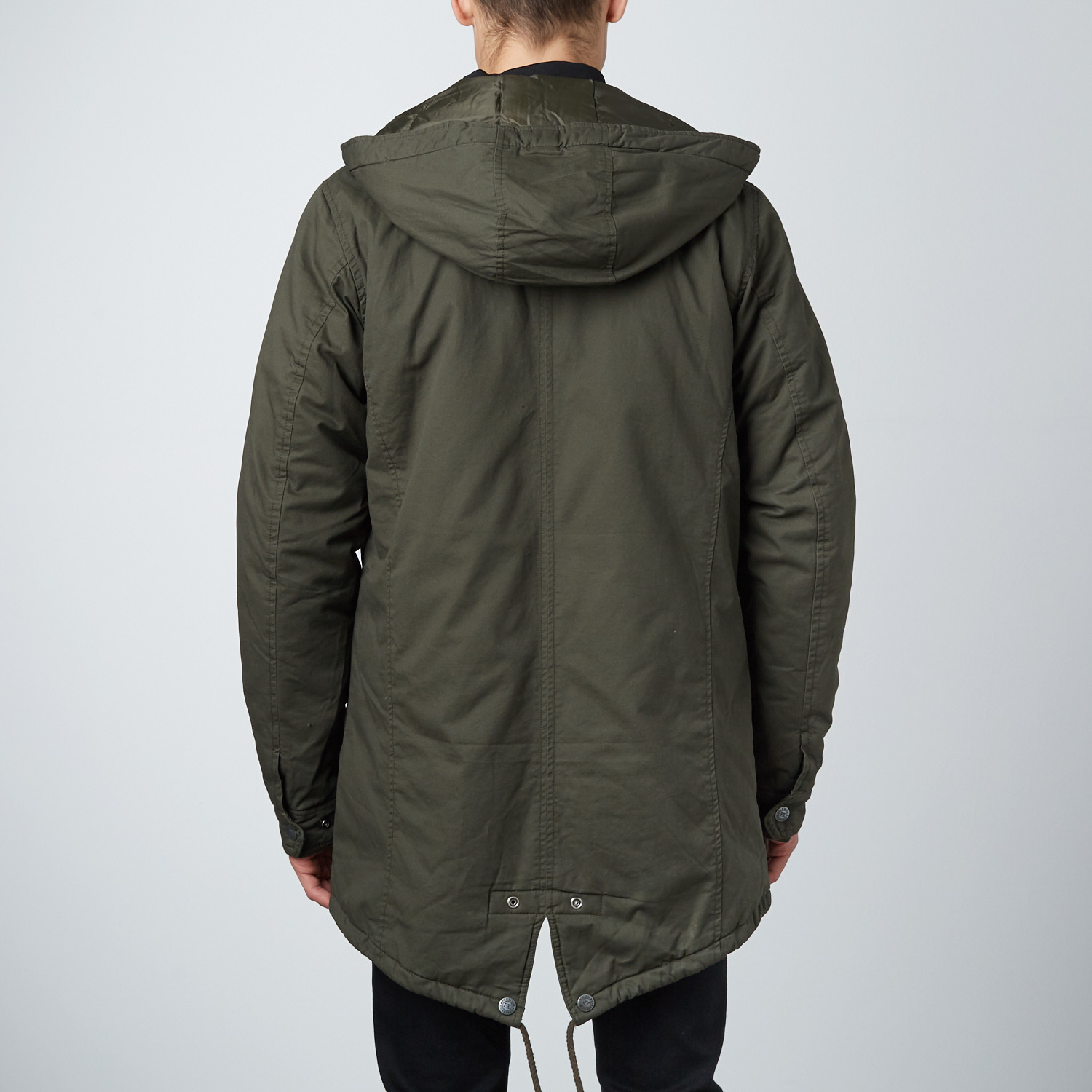 Cyrus Long Cotton Jacket // Olive (L) - PX Clothing - Touch of Modern