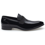 Eleck Contrast Strap Penny Loafer // Black (Euro: 39)