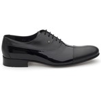 Horace Mixed Texture Captoe Oxford // Black (Euro: 43)