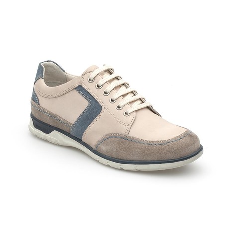 Samson Colorblocked Lace-Up Sneaker // Beige + White (Euro: 39)