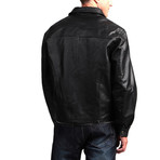 Basic Leather Jacket // Black (S)