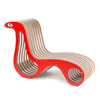 X2CHAIR Chaise Lounge // Red Lacquer
