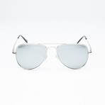 Freeway // Shiny Silver + Smoke Polarized + Silver Mirror Lens