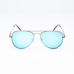 Freeway // Shiny Gunmetal + Brown Polarized + Ice Blue Mirror Lens