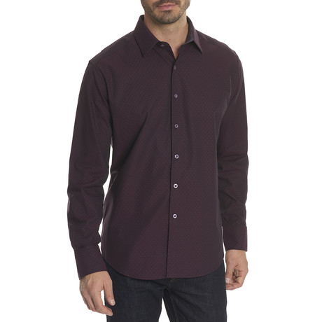 Buggy Long-Sleeve Woven Shirt // Burgundy (XS)