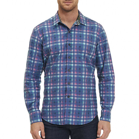 Neerav Long-Sleeve Woven Shirt // Raspberry (XL)