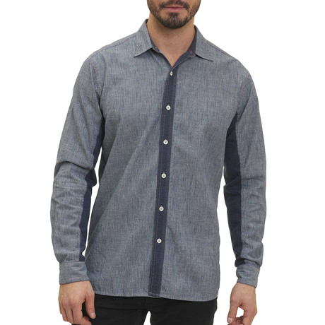 Jayesh Long-Sleeve Woven Shirt // Indigo (2XL)