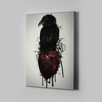 Raven + Heart Grenade (18"W x 26"H x 1.25"D)