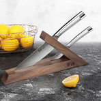 Sandvik Swedish Steel Forged 3-Piece Knife Block Set // TN1 Series // Walnut