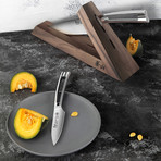 Sandvik Swedish Steel Forged 3-Piece Knife Block Set // TN1 Series // Walnut