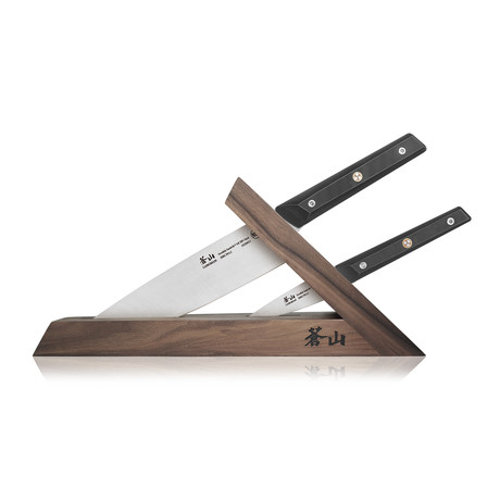 Sandvik Swedish Steel 3-Piece Knife Block Set // TG Series // Walnut