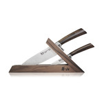 Sandvik Swedish Steel Forged 3-Piece Knife Block Set // TA Series // Walnut