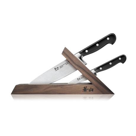 Sandvik Swedish Steel Forged 3-Piece Knife Block Set // TV2 Series // Walnut