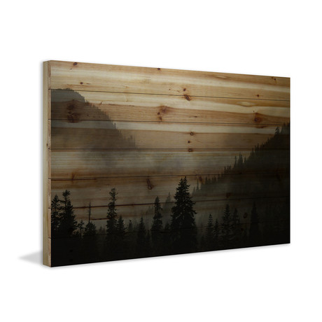Valley of Firs // Natural Pine Wood (18"W x 12"H x 1.5"D)