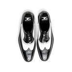 Fred Oxford Wing Brogue // Black + White (Euro: 48)