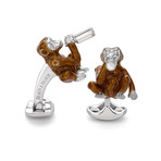 Monkey + Beer Cufflinks