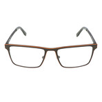 Cid Flat Top Thick Rectangular Frame // Matte Green