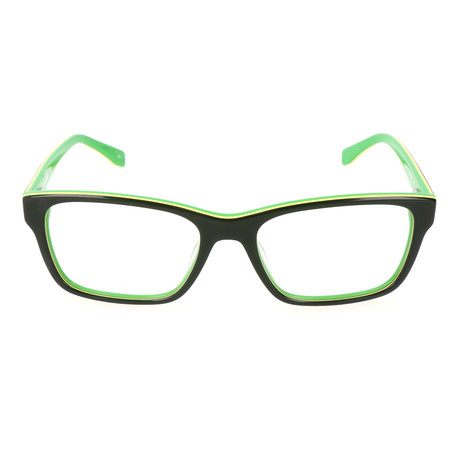 Hal Thick Rim Rectangle Frame // Green