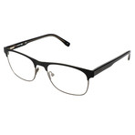 Milo Rounded Rectangular Hornrimmed Frame // Matte Black