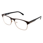 Milo Rounded Rectangular Hornrimmed Frame // Matte Brown