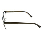 Milo Rounded Rectangular Hornrimmed Frame // Khaki