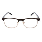 Milo Rounded Rectangular Hornrimmed Frame // Matte Brown