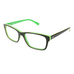 Hal Thick Rim Rectangle Frame // Green