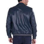 Hybrid Leather Jacket // Navy (2XL)