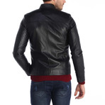 Topped Shot Leather Jacket // Black (XL)