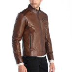 Touch Leather Jacket // Chestnut (2XL)