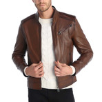 Touch Leather Jacket // Chestnut (L)