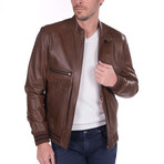 Lob Leather Jacket // Brown (2XL)