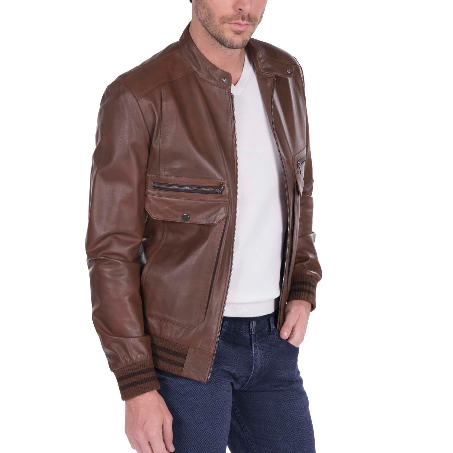 Lob Leather Jacket // Brown (3XL) - Outerwear Clearance - Touch of Modern