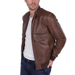 Lob Leather Jacket // Brown (L)