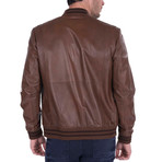 Lob Leather Jacket // Brown (XL)