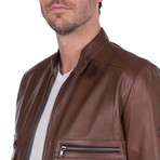 Lob Leather Jacket // Brown (M)