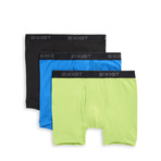 Essential Cotton Boxer Brief // Black + Lime + Blue // 3-Pack (XL)