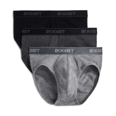 Essential Cotton Contour Pouch Brief // Black + Grey + Charcoal // 3-Pack (S)