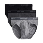 Essential Cotton Contour Pouch Brief // Black + Grey + Charcoal // 3-Pack (L)