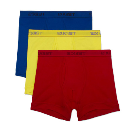 Essential Cotton Boxer Brief // Yellow + Red + Blue // 3-Pack (S)