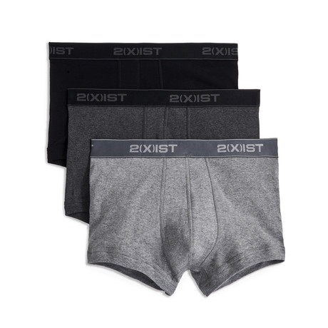 Essential Cotton No Show Trunk // Black + Grey + Charcoal // 3-Pack (S)