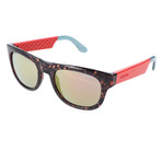 Clear Speckle Thick Rim Retro Classic // Tortoise + Red