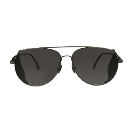 Riccardo Side Panel Rounded Aviator // Antique Silver
