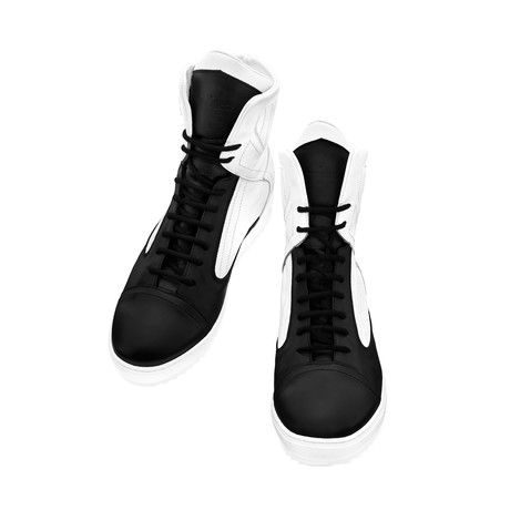 Dope High-Top Sneaker // Black + White (US: 7)