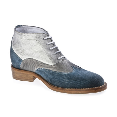 Miami Antique Wing-Tip Boot // Navy + White (US: 7)