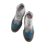 Miami Antique Wing-Tip Boot // Navy + White (US: 10.5)