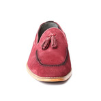 Suede Stitched Tassel Loafer // Bordeaux Suede (Euro: 39)
