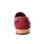 Suede Stitched Tassel Loafer // Bordeaux Suede (Euro: 42)