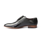 Scale Embossed Patent Brogue Oxford // Black (Euro: 44)