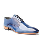 Oliver Scale Embossed Patent Brogue Oxford // Dark Blue (Euro: 46)